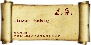 Linzer Hedvig névjegykártya
